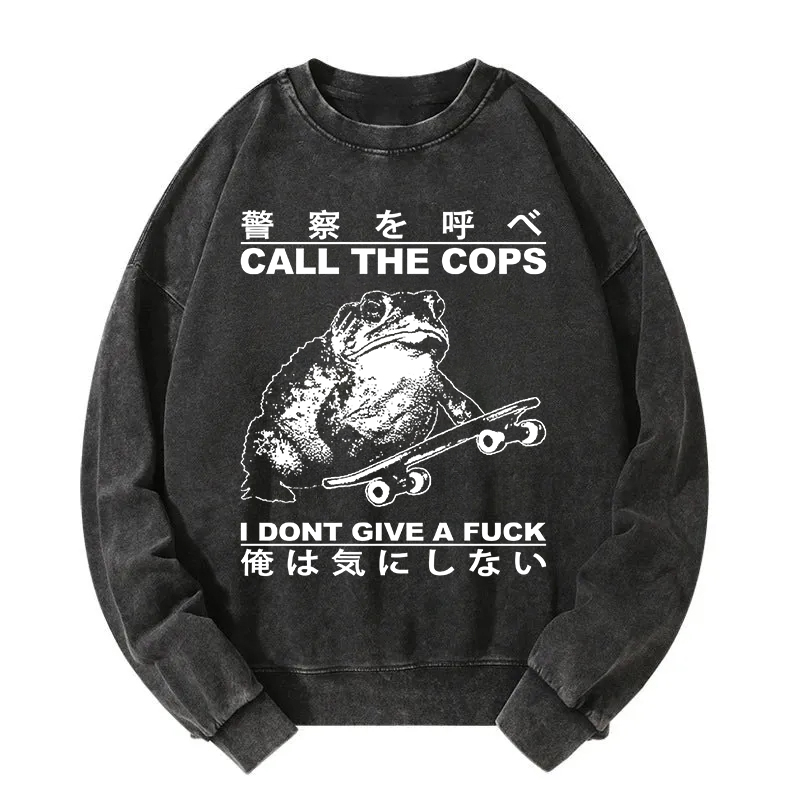 I Don't Care Washed Sweatshirt