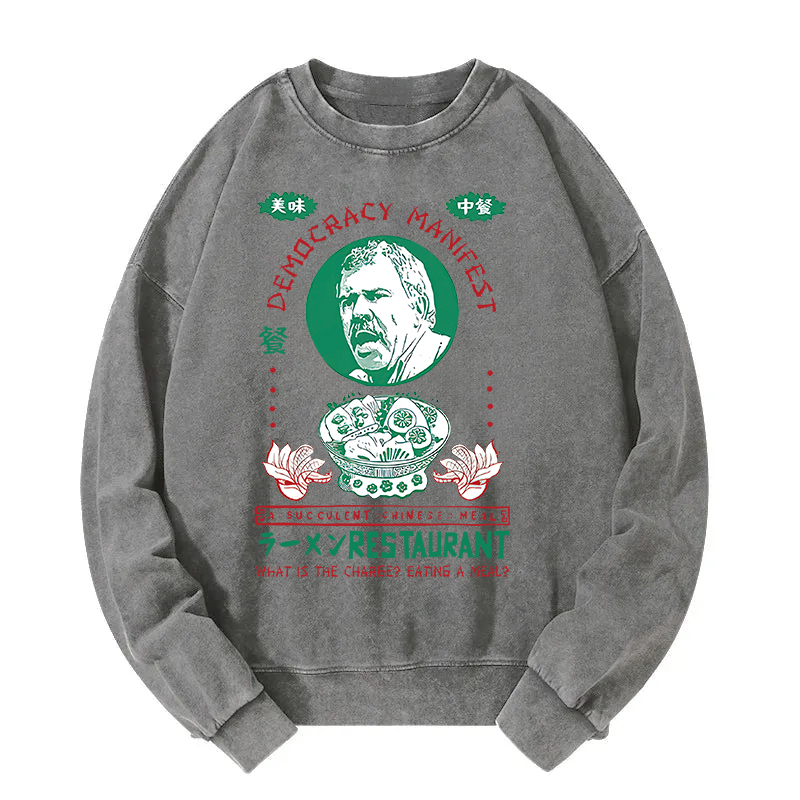 Delicious Chinese Food Washed Sweatshirt