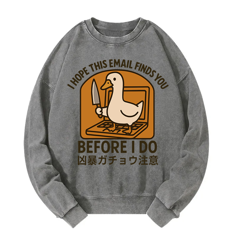 Goose With A Knife Washed Sweatshirt