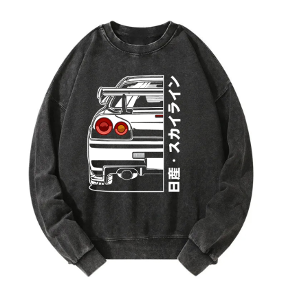Nissan Skyline GTR R34 Washed Sweatshirt
