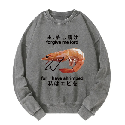 Retreating Shrimp Washed Sweatshirt