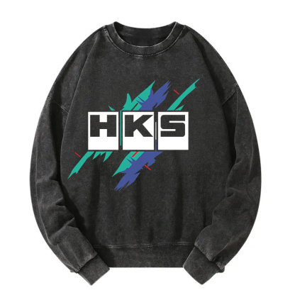 HKS Drifting Drag JDM Washed Sweatshirt