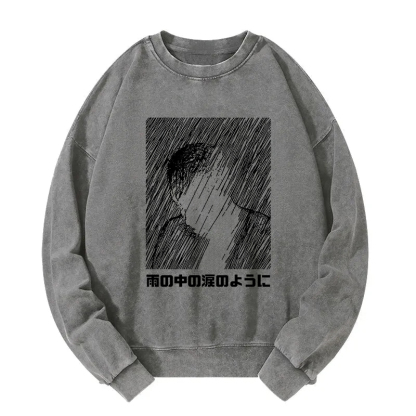People In The Rain Washed Sweatshirt