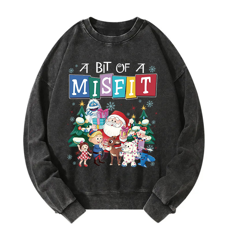 A Bit Of A Misfit Christmas Washed Sweatshirt