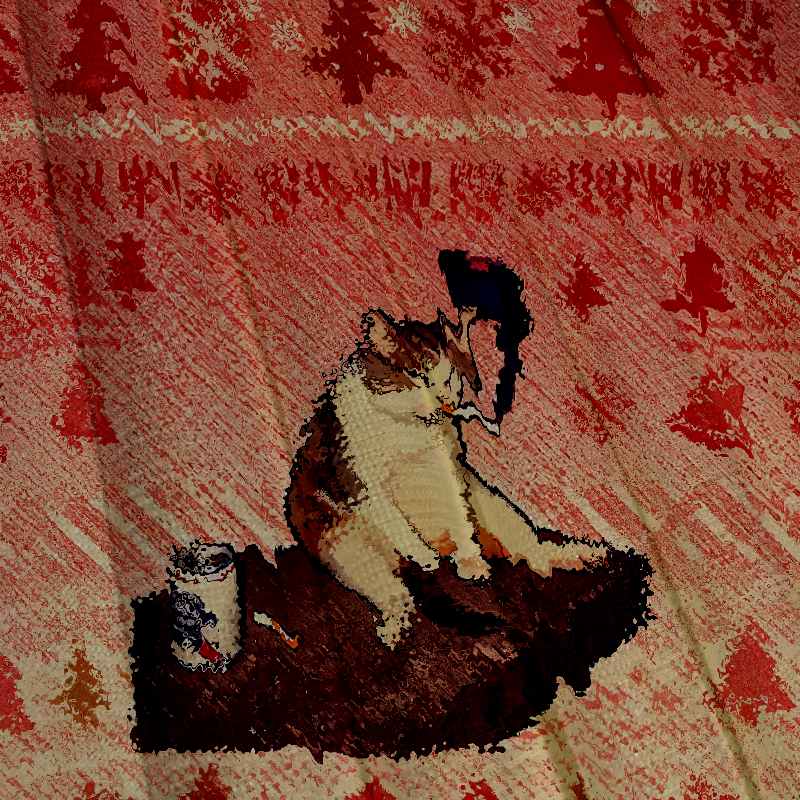 Cigarette Kitten Funny Smoking Cat Meme Christmas Ugly Sweatshirt