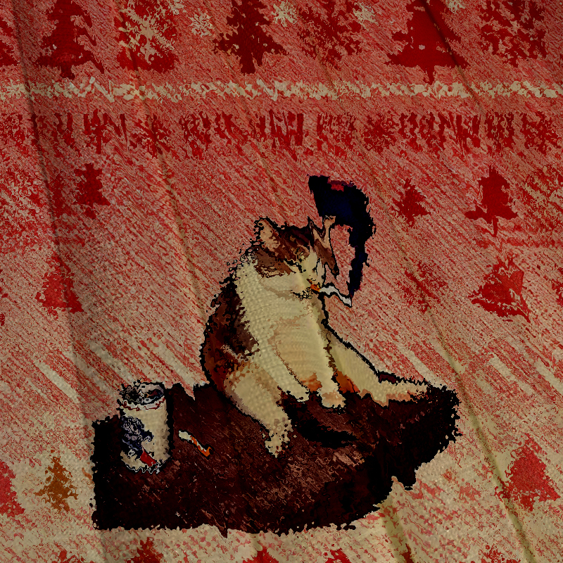 Cigarette Kitten Funny Smoking Cat Meme Christmas Ugly Sweatshirt