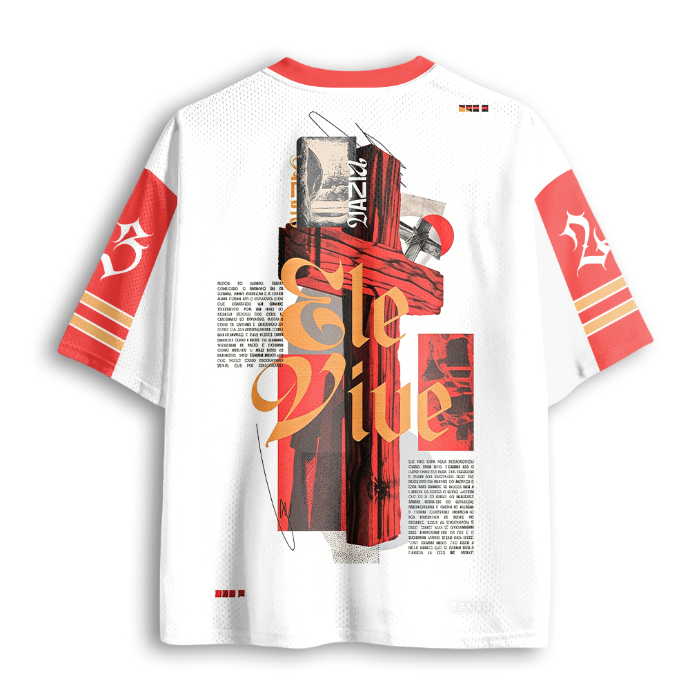 Baddiecat Jesus lives Mesh Jersey