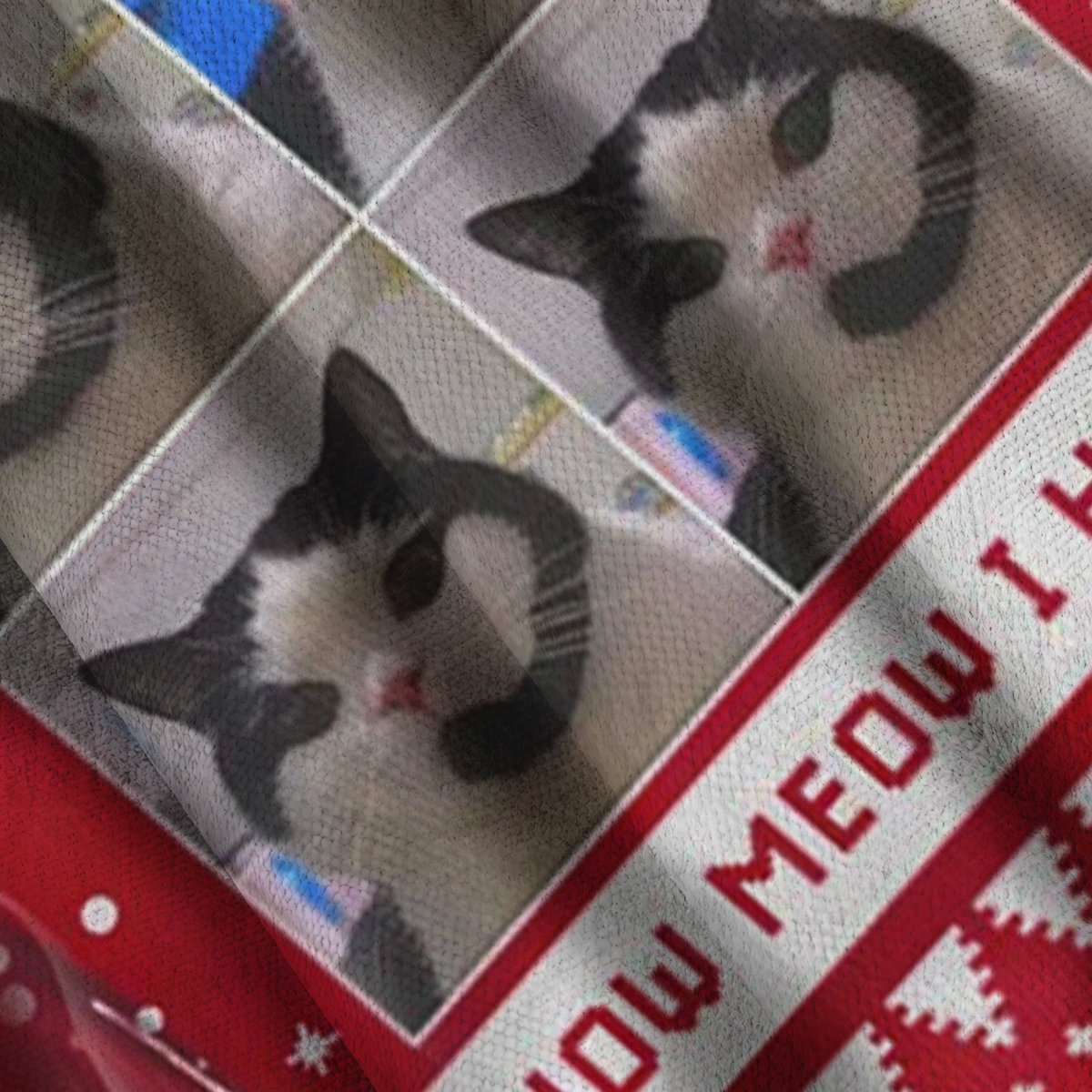 Baddiecat How Meow I Help Christmas Ugly Sweatshirt