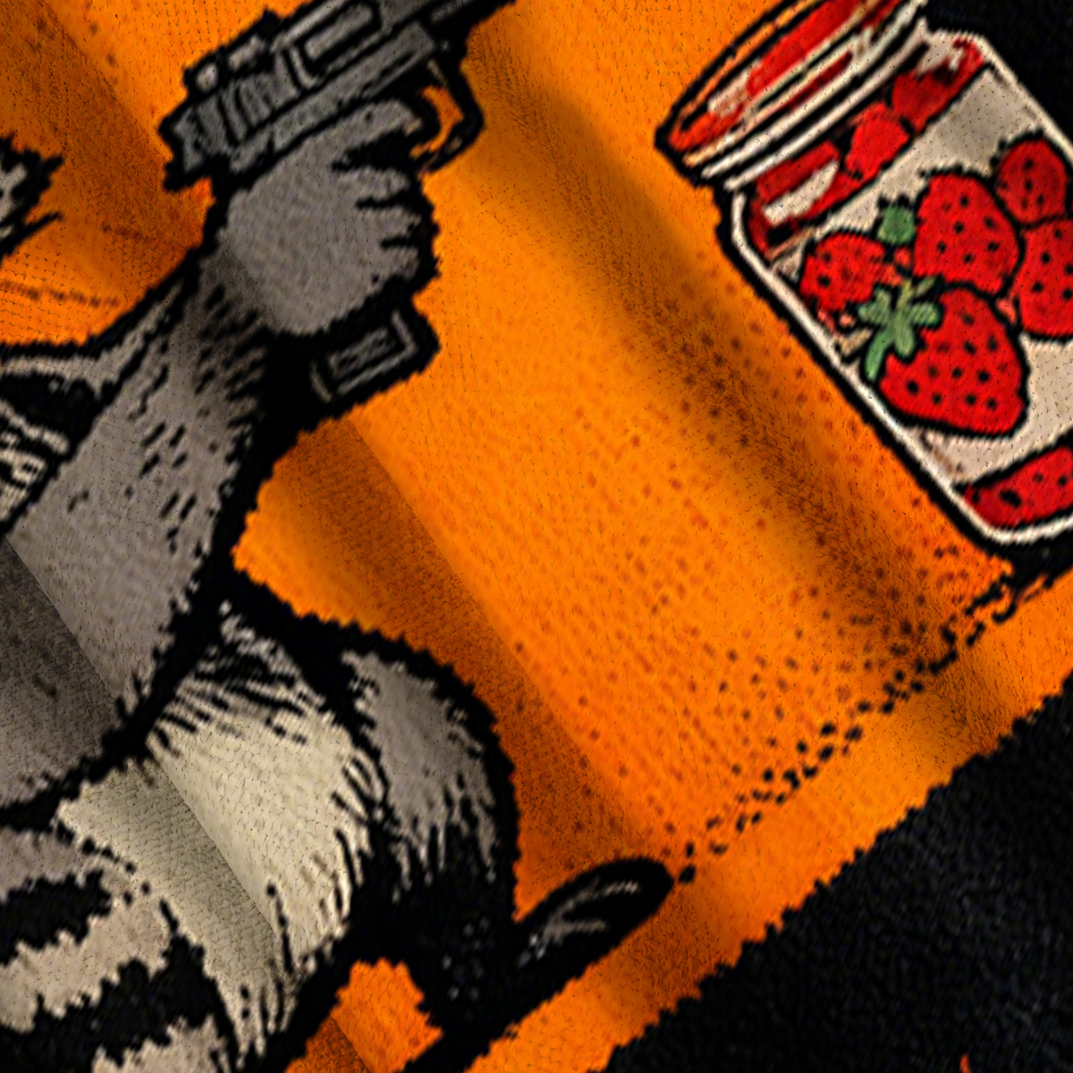 Baddiecat Strawberry Jams Glock Funny Raccoon Christmas Ugly Sweatshirt