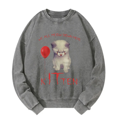 The Kitten Clown Washed Sweatshirt