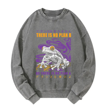 Thers Is No Plan B Frog Washed Sweatshirt