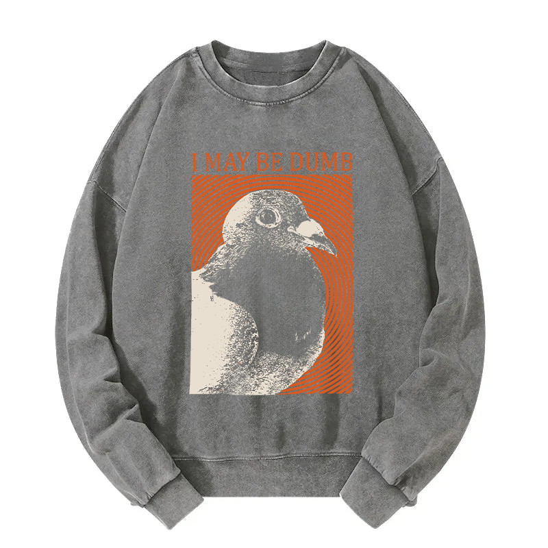 I May Be Dumb Washed Sweatshirt