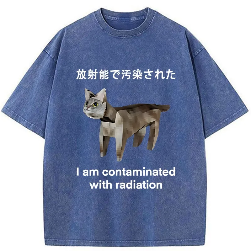 Cat Contaminated By Radiation Washed T-Shirt