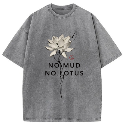 Japanese Zen Lotus Washed T-Shirt