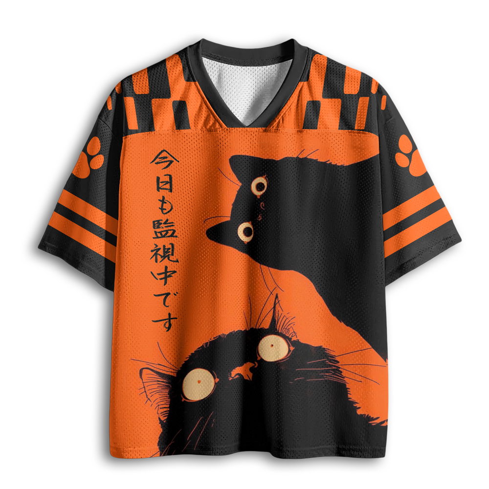 Tokyoviva The Cat Is Watching Today Mesh Jersey