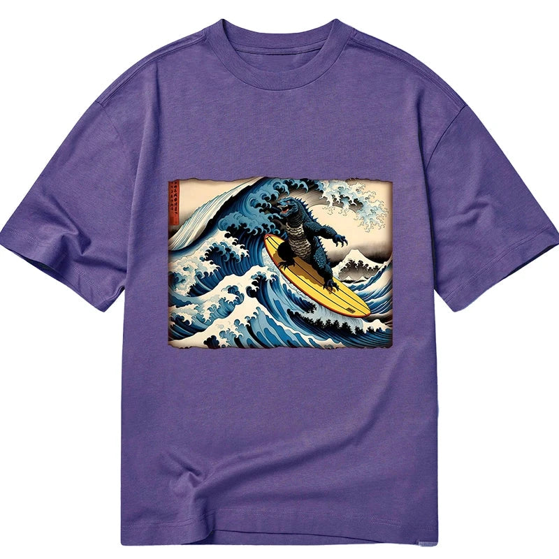 Dinosaur Surfing Japanese Classic T-Shirt
