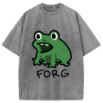 Funny Forg Japanese Washed T-Shirt