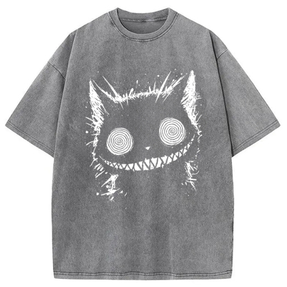 Creepy Cheshire Cat Washed T-Shirt