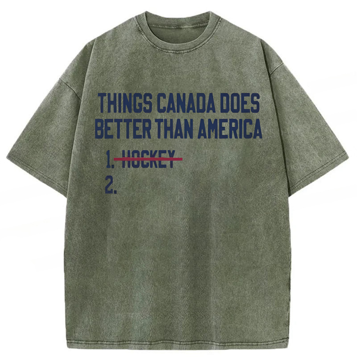 Tokyoviva Funny Hockey Washed T-shirt