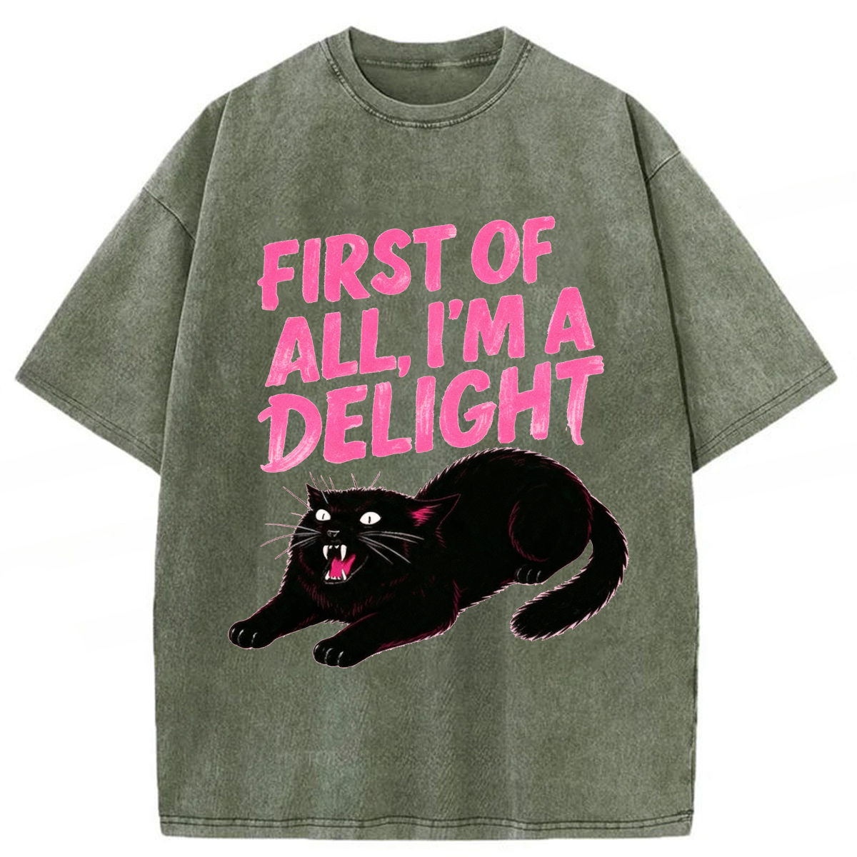Tokyoviva Roaring Black Cat Washed T-shirt
