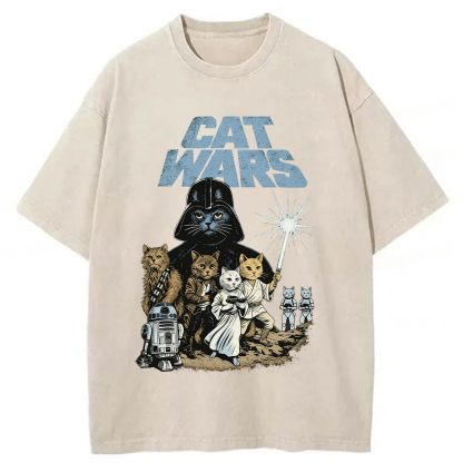 Tokyoviva Planet Cat War Washed T-shirt