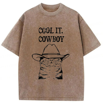 Tokyoviva Cowboy Cat Washed T-shirt