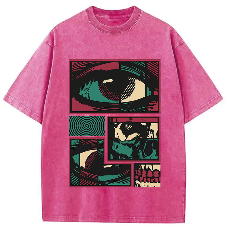 Facial Fragments Washed T-Shirt