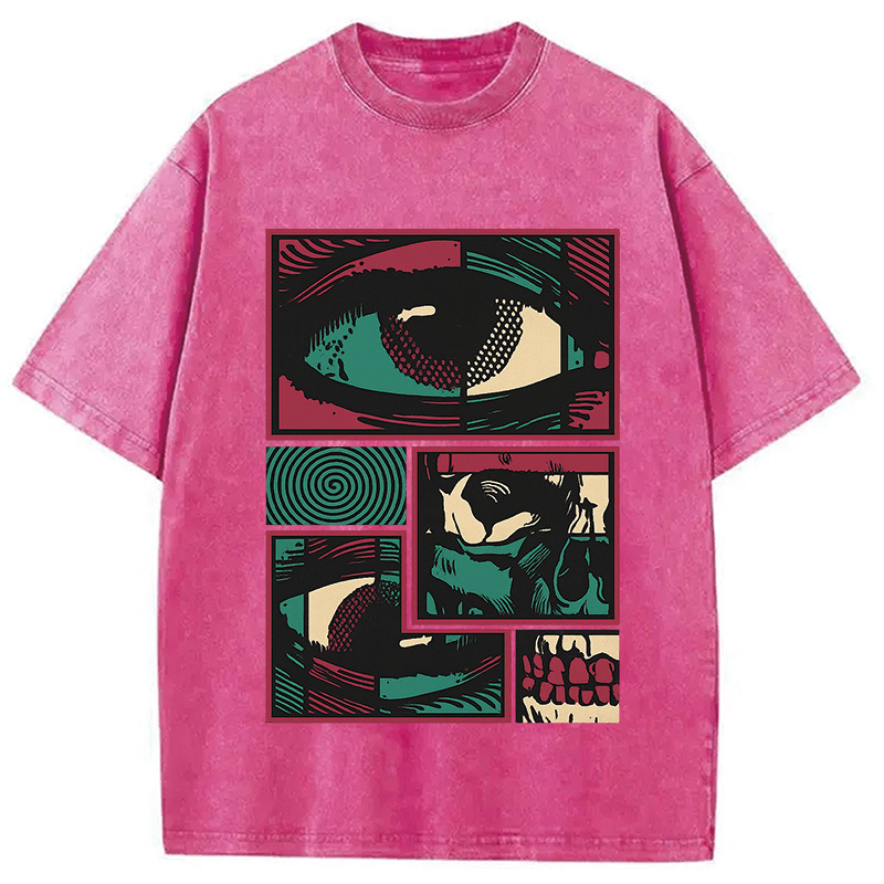 Facial Fragments Washed T-Shirt