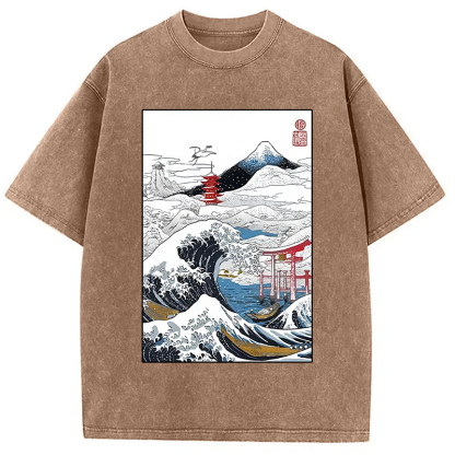 Snowy Japan Washed T-Shirt