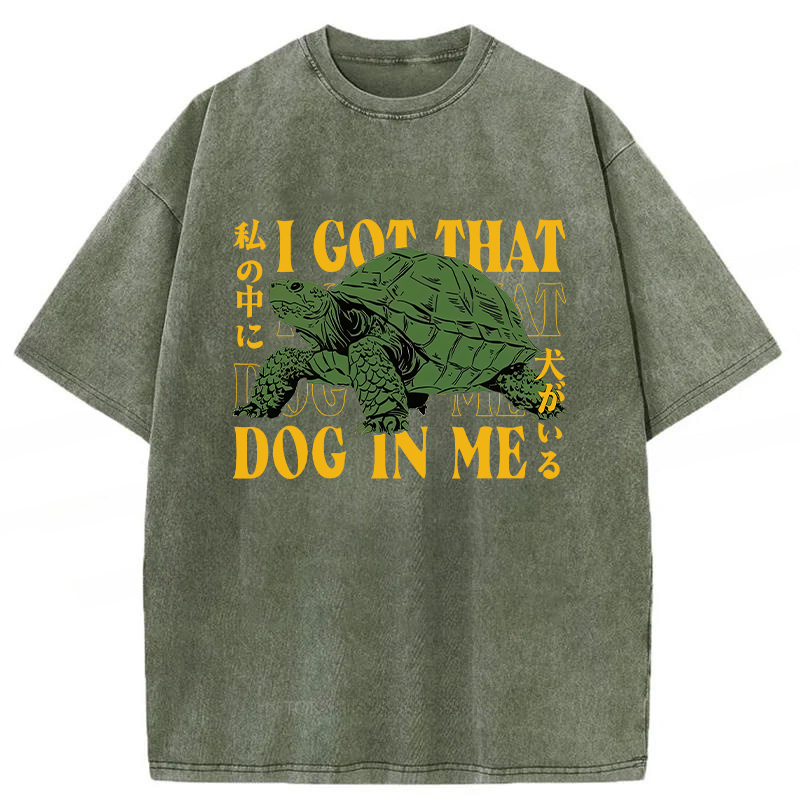 Tokyoviva Japanese Turtle I Got That Dog In Me Washed T-shirt