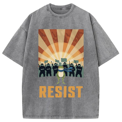 Portland Frog Protest Washed T-Shirt