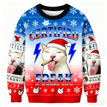 Certified Freak Christmas Ugly Sweatshirt