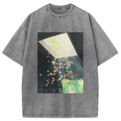 Fish Swimming in the Air Washed T-Shirt