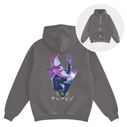 Make it Mac Tonight Vaporwave Washed Zip Hoodie