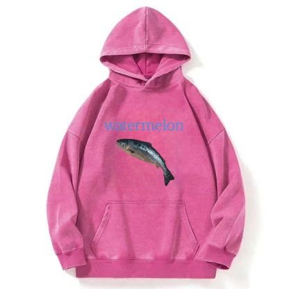 Watermelon Fish Washed Hoodie