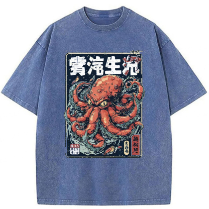 Tokyoviva Monster Octopus Washed T-shirt