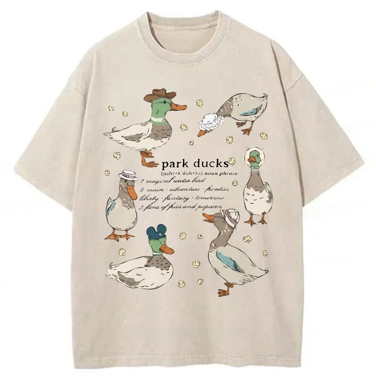 Tokyoviva Park Ducks Washed T-shirt