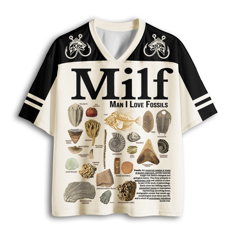 Baddiecat MILF Man I Love Fossils Mesh Jersey