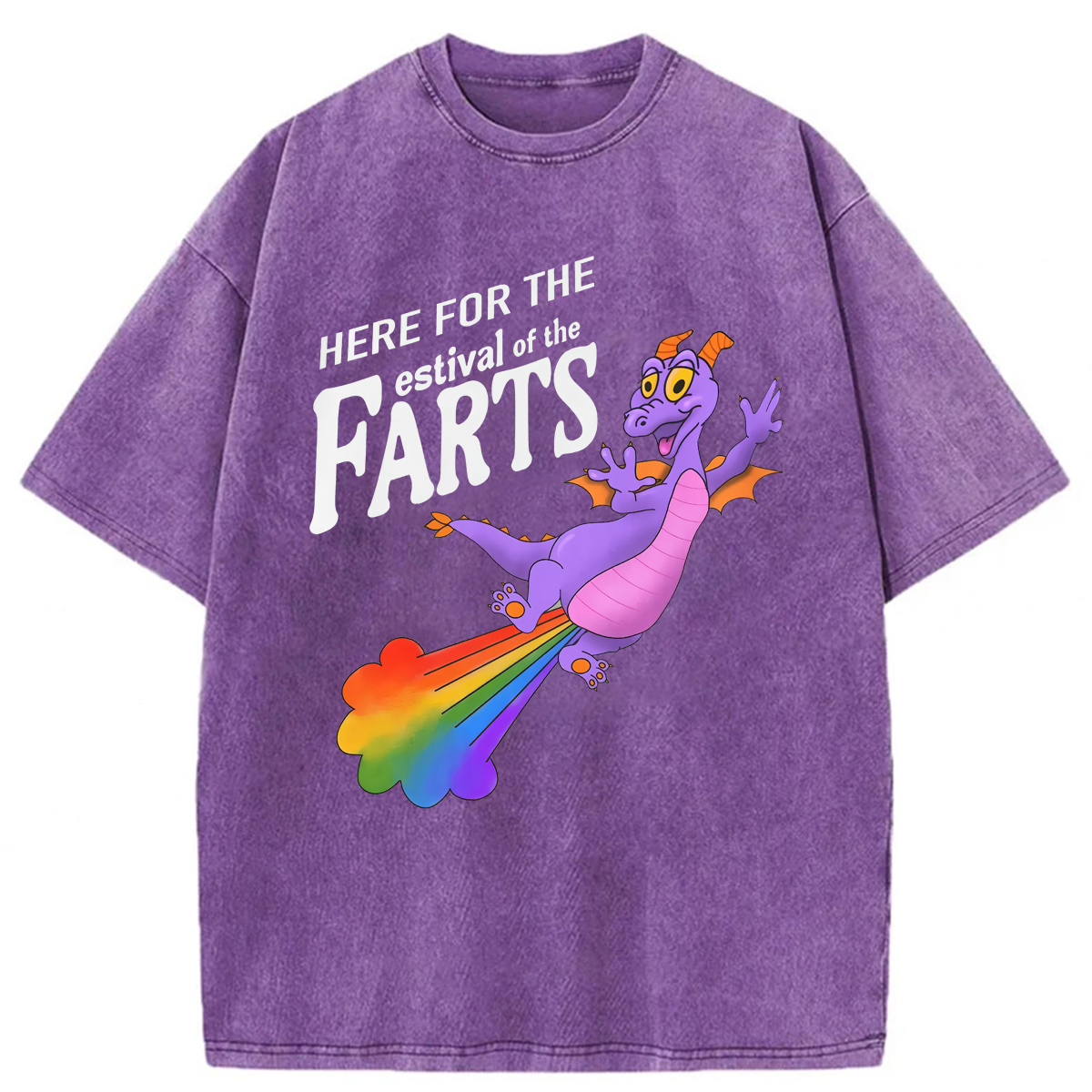 Tokyoviva Rainbow Farting Dragon Washed T-shirt