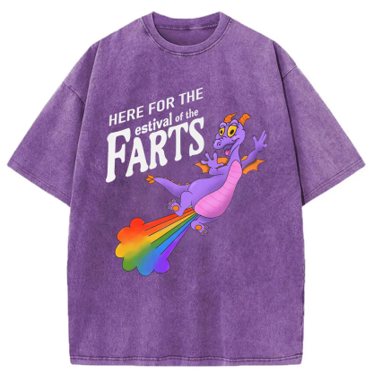 Tokyoviva Rainbow Farting Dragon Washed T-shirt
