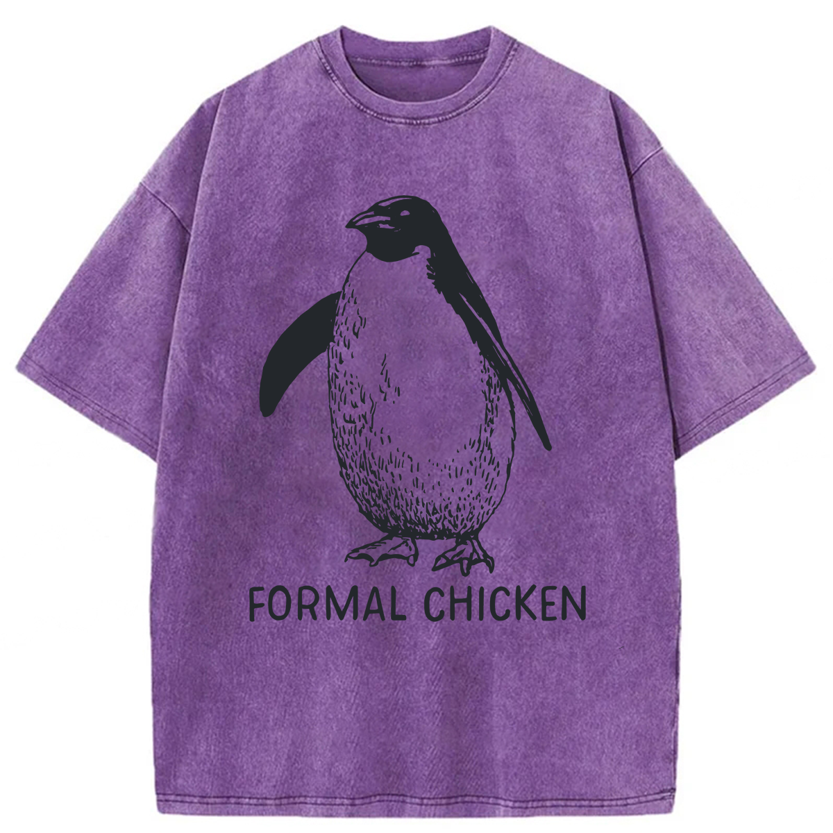 Tokyoviva Funny Penguin Animal Joke Washed T-shirt