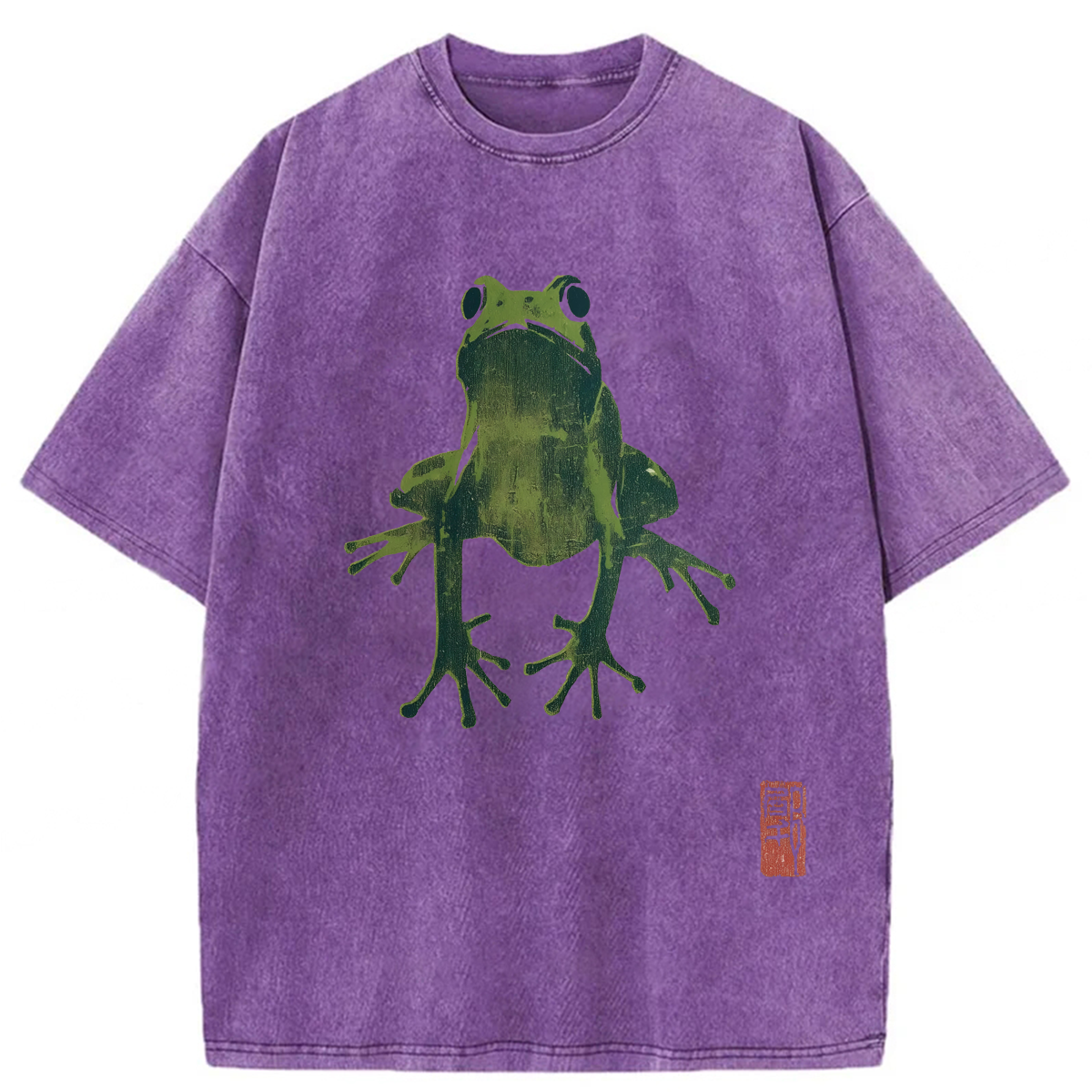 Tokyoviva Japanese Green Frog Washed T-shirt