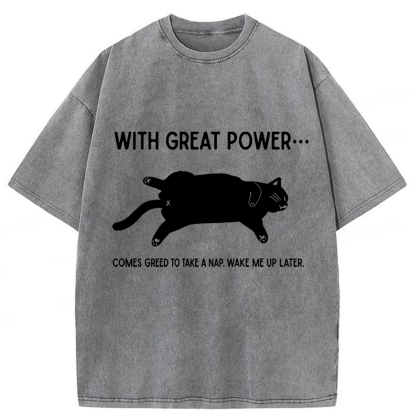 Tokyoviva The Cat Is Sleeping In Washed T-shirt