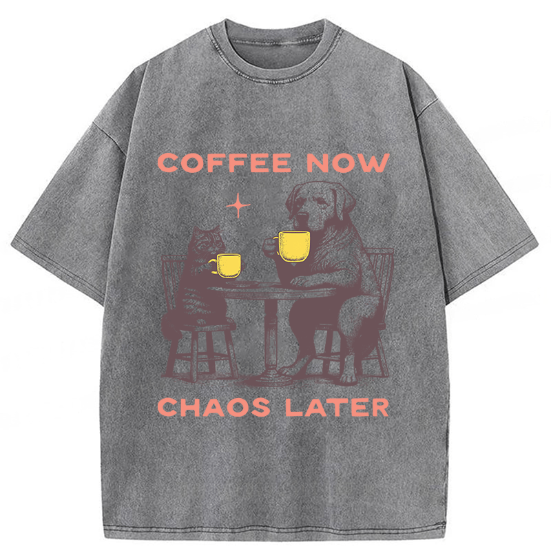 Tokyoviva Coffee Now Chaos Later Washed T-shirt