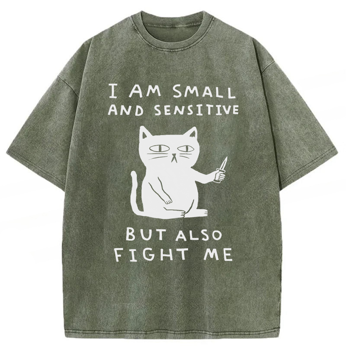 Tokyoviva I Am Small And Sensitive But Also Fight Me Washed T-shirt