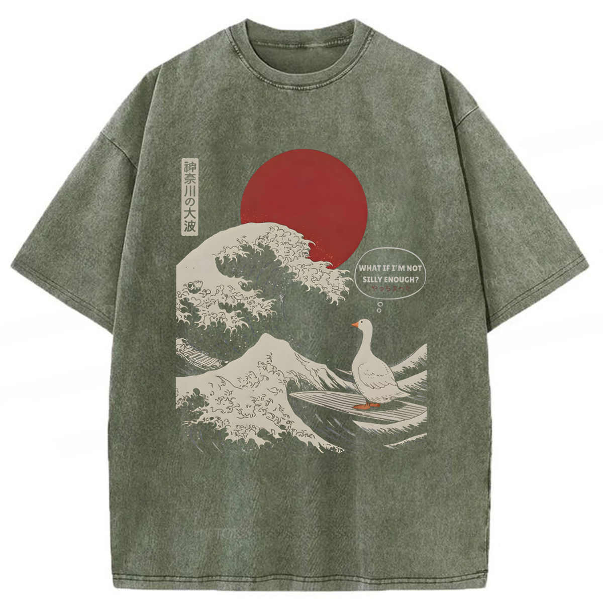 Tokyoviva Silly Goose Japanese Wave Washed T-shirt