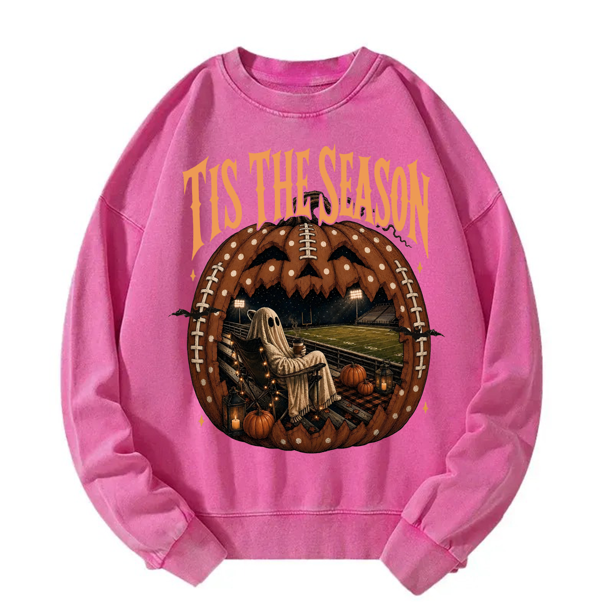 Tokyoviva Halloween Football Tis The Season Ghost Sweatshirt