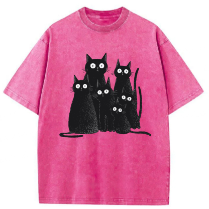 Tokyoviva Witchy Black Cat Washed T-shirt