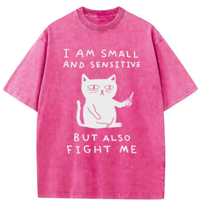 Tokyoviva I Am Small And Sensitive But Also Fight Me Washed T-shirt