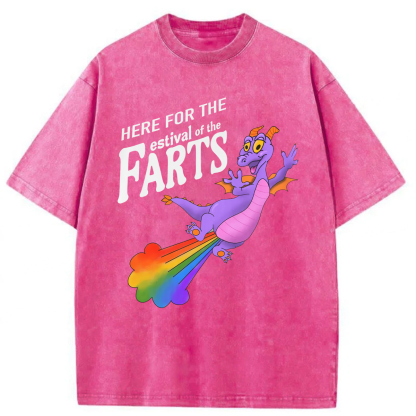 Tokyoviva Rainbow Farting Dragon Washed T-shirt